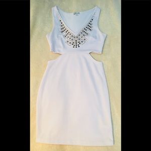 Captivating, White, Cutout Dress!
